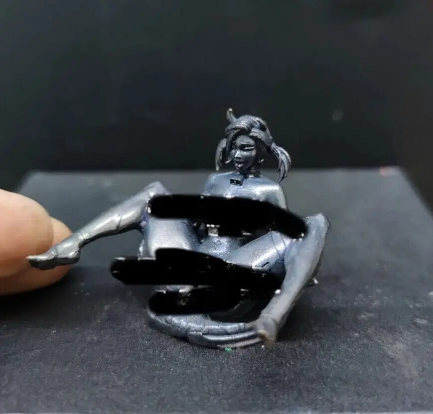 Decoración coleccionable de chica de arte hecho a mano de bronce chino
