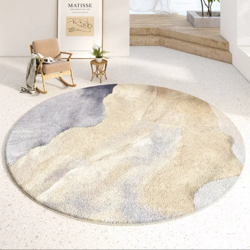 

Warm - Toned Circular Carpet, Brings Comfort and Tranquility, Perfect for Living Rooms or Bedrooms