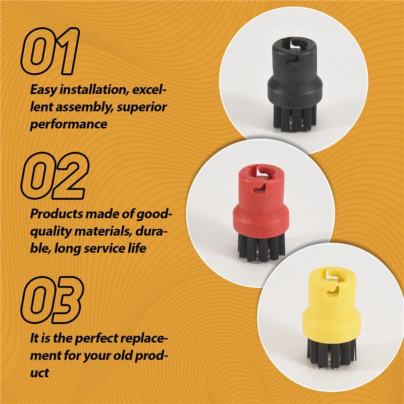 YCOC-6 個ラウンドブラシノズルキットケルヒャー SC1 SC2 SC3 SC4 スチームクリーナー部品