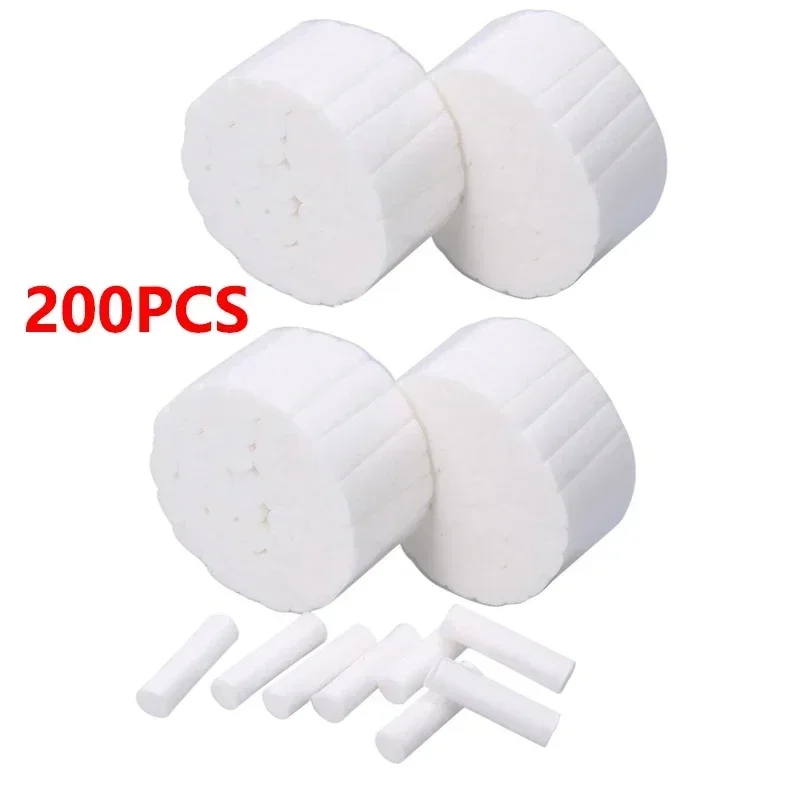

200pcs/Bag 100% Cotton Dental Cotton Roll Dentist material Teeth Whitening Product Surgical Cotton Rolls High absorbent