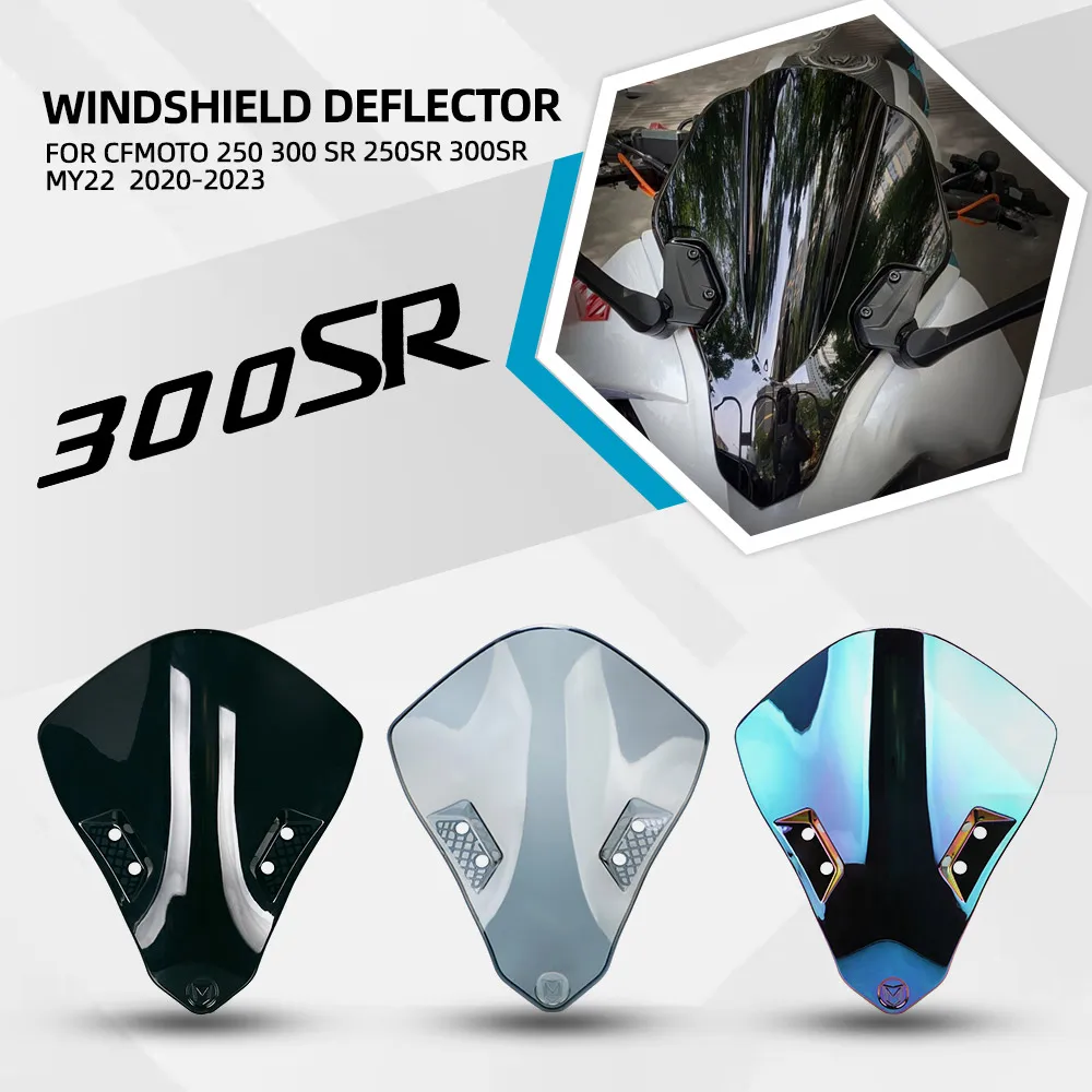For CFMOTO 250 300 SR 250SR 300SR MY22  2020-2021 2022 2023 Motorcycle Double Bubble Windshield Wind Screen Deflector WindScreen