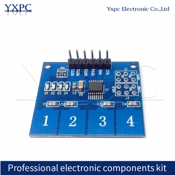 1 adet TTP224 4 kanal dijital kapasitif anahtarı dokunmatik sensör modülü Arduino UNO kurulu için