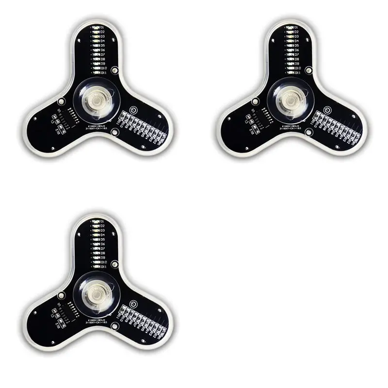 

【СЮРПРИЗ】3X Электронный набор для самостоятельной сборки: LED-гироскоп на палец, набор для пайки, обучающий набор электроники с цветными диодами