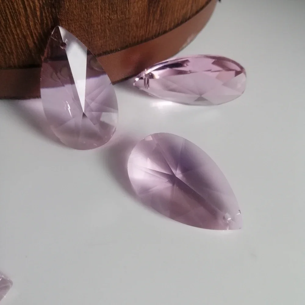 Camal 5 SZTUK 38mm Różowe Kryształowe Zawieszki w Kształcie Gruszki Pryzmaty Koraliki Wiszące do Żyrandoli Lamp Ślubnych Części Dekoracyjne do Domu
