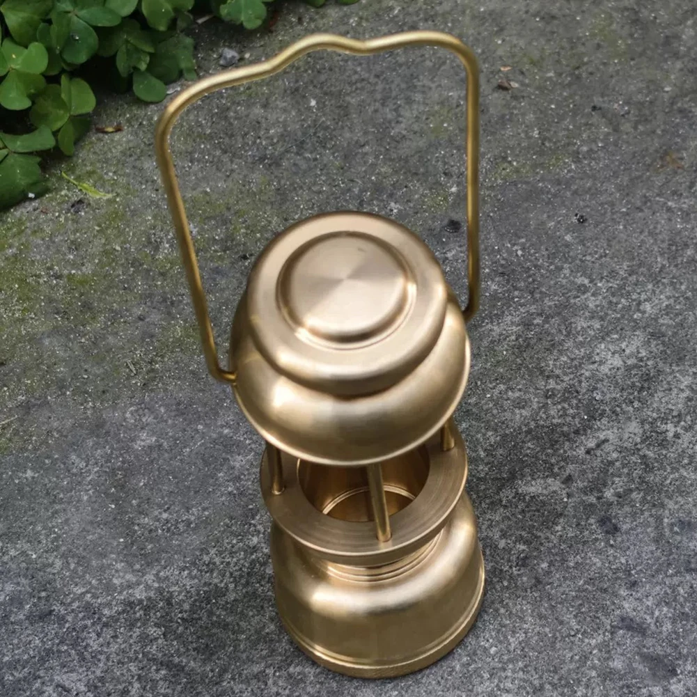 2-In-1 Copper GZ Brass Lampshade Golden Hanging Lantern Case Lamp for GZ BD Vintage Camping Light Mine Light Retro