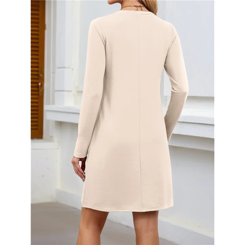 ABRT-robes pour femmes décontracté à manches longues confortable t-shirt robe mode automne tenues