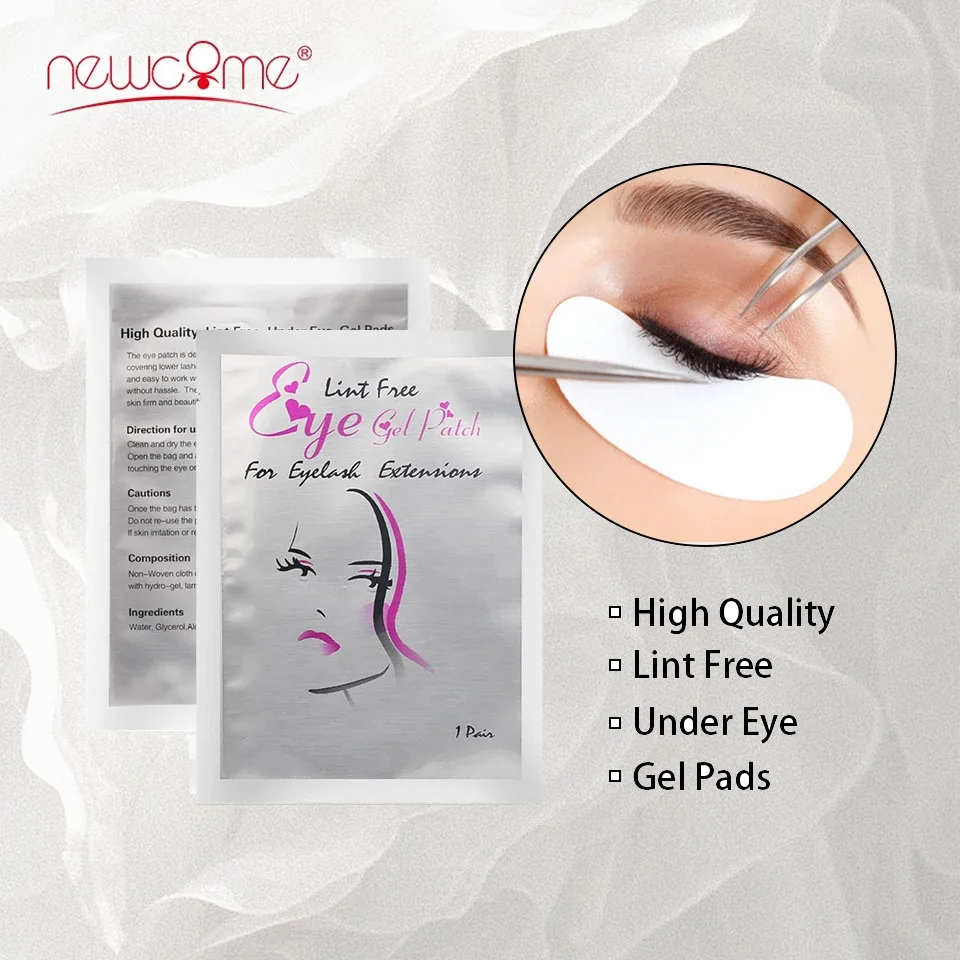 

NEWCOME Korean Lint Free Eye Gel Patch for Eyelash Extension Hydro Gels Eye Pads Patches False Eyelashes Makeup Professionals