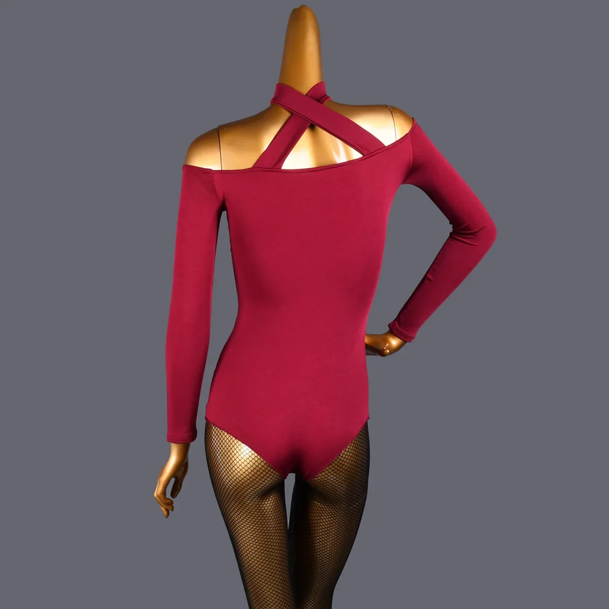 

Women Latin Dance Costume Adult Female Performance Sexy One-piece Top Stage Competition Ballroom Samba Dancing Practice Shirts