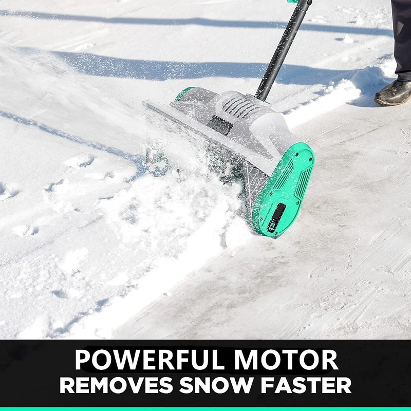 Professional Cordless 20V Garden Snow Shovel 4Ah Lithium Ion Battery Charger Easy Operations Long Handle Electric Snow Shovel