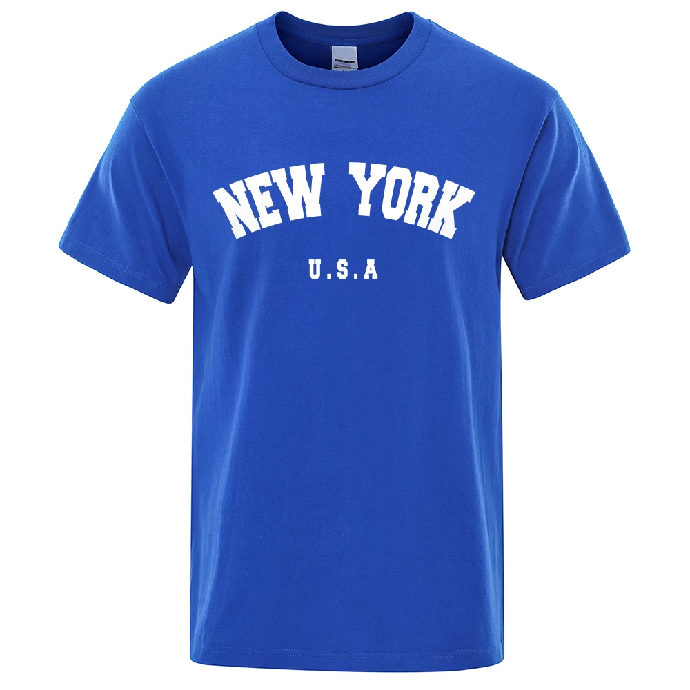 USA New York City T Shirts Sommer Baumwolle Tops männer T-Shirt Kurzarm Mode Casual Männer Streetwear Oansatz Brief t Shirt