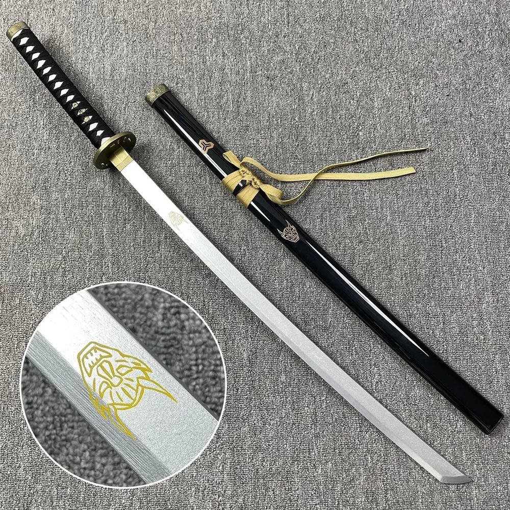 Hattori Hanzo Samurai Katana Cosplay Prop Replica Sword Ninja Costume Accessory for Halloween Christmas Party Display Ornament