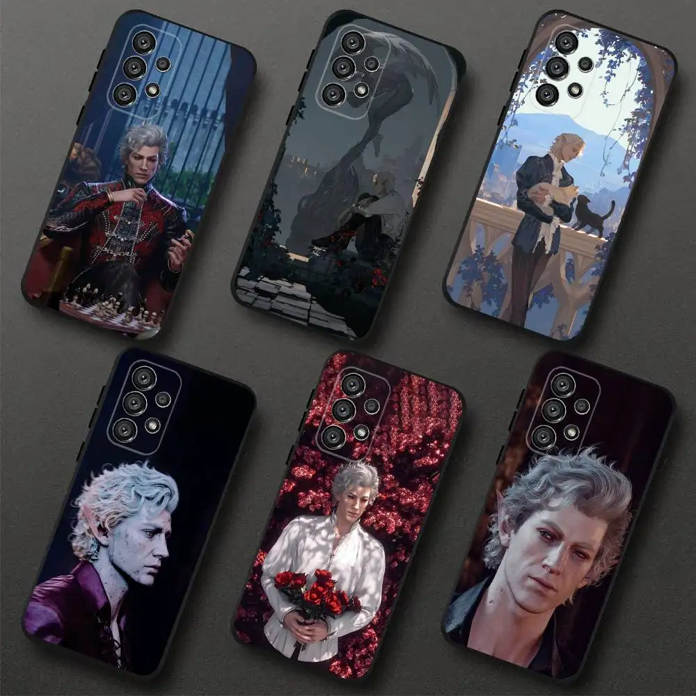 

B-Baldurs Gate 3 Phone Case For Samsung S 25,24,23,22,30,21,10,9,Ultra,Plus,Lite,FE,4,5G Black Soft Case