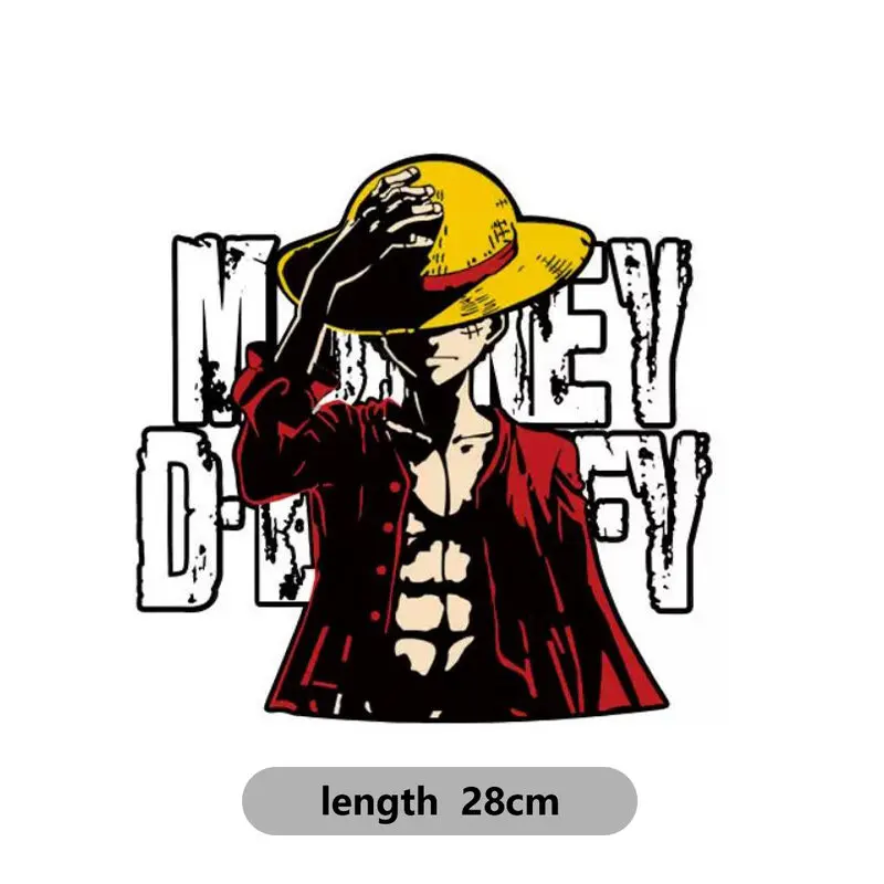 Cool One Piece Anime Sticker Luffy Car Stickers Anime Door Body Stickers Decal Waterproof Wall Decals Cover Scratch Stickers