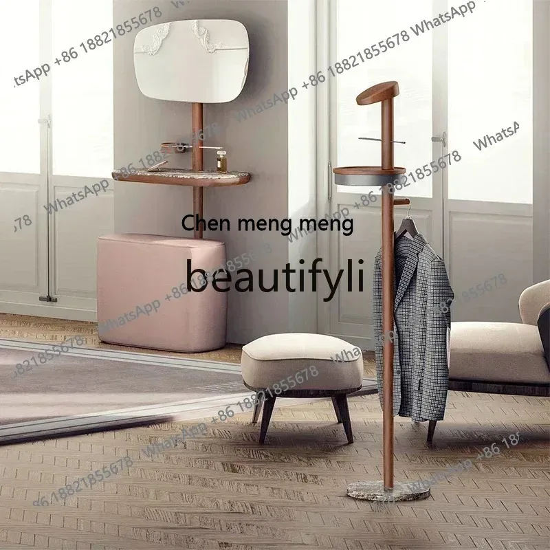 

cn8617 LHY New Arrivals Light luxury solid wood floor-to-ceiling coat rack, household living room hanger, store-available coat r