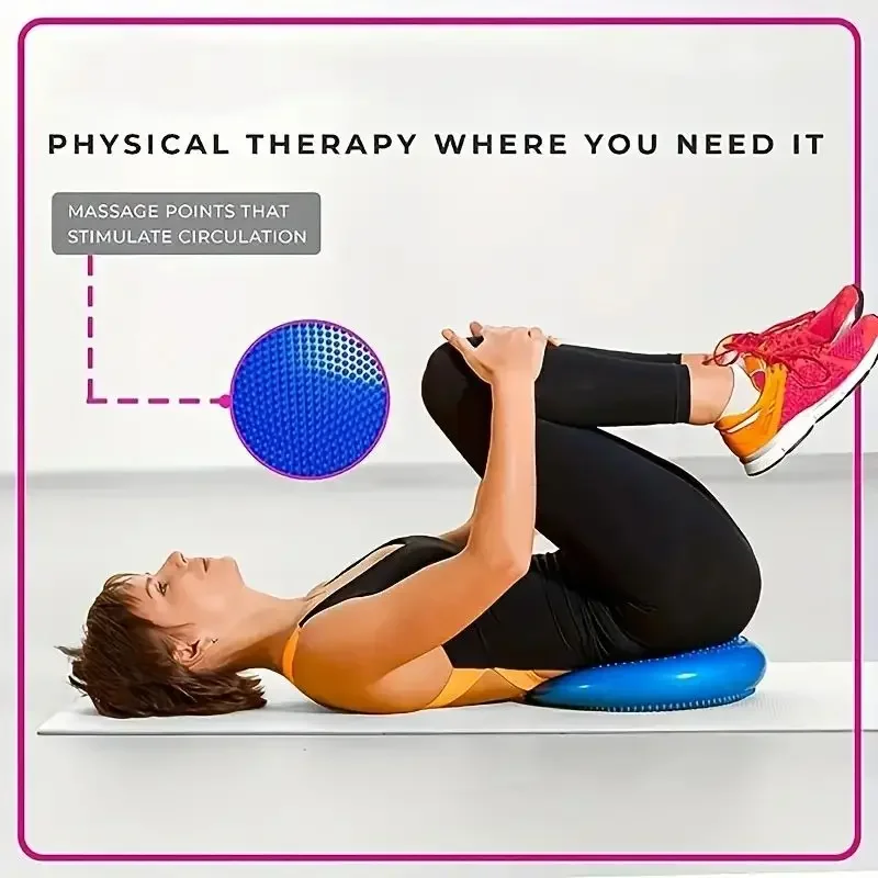 Almohadilla de equilibrio, cojín de asiento de masaje para Yoga, bola de equilibrio gruesa a prueba de explosiones, cojín de asiento de masaje inflable, placa de equilibrio