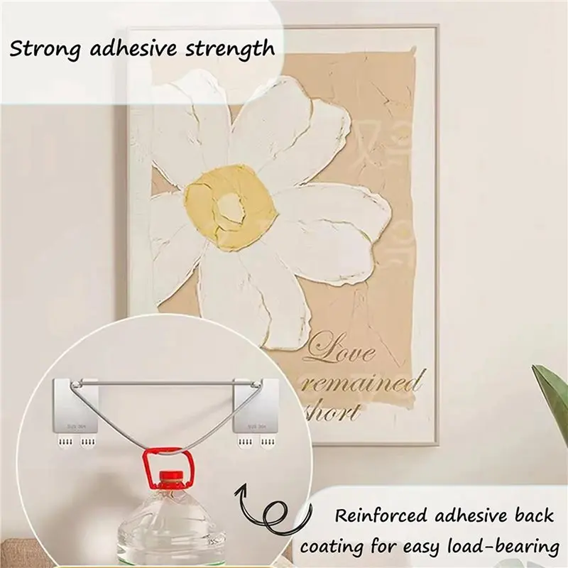 Limited Stock-FF Adhesive Metal Picture Wall Hangers Without Nails, Damage Free Hanging Frame Hangers, No Tools Wall Hooks, 16 P