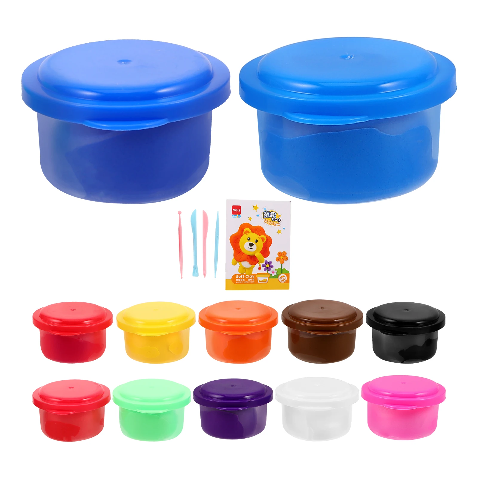 

Children's Light Clay Set Shaping Tools Air Kids Manual Handmade Colored Plastic