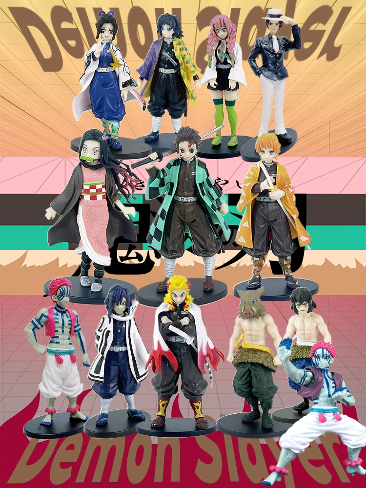 Anime Demon Slayer Demon Slayer: Kimetsu no Yaiba Figur Kamado Tanjiro Acchion Figur Azuma Zenitsu Nezuko Warrior PVC Modell und ys