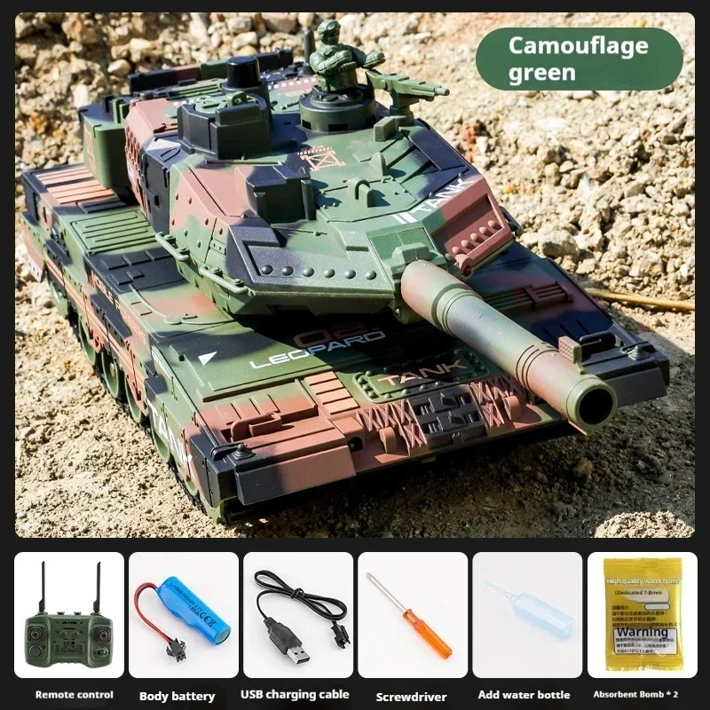 new 1/16 rc tank robot chassis,2.4G remote control car tank model,fierce battle water bomb&cool sound tail spray,kids toys gifts