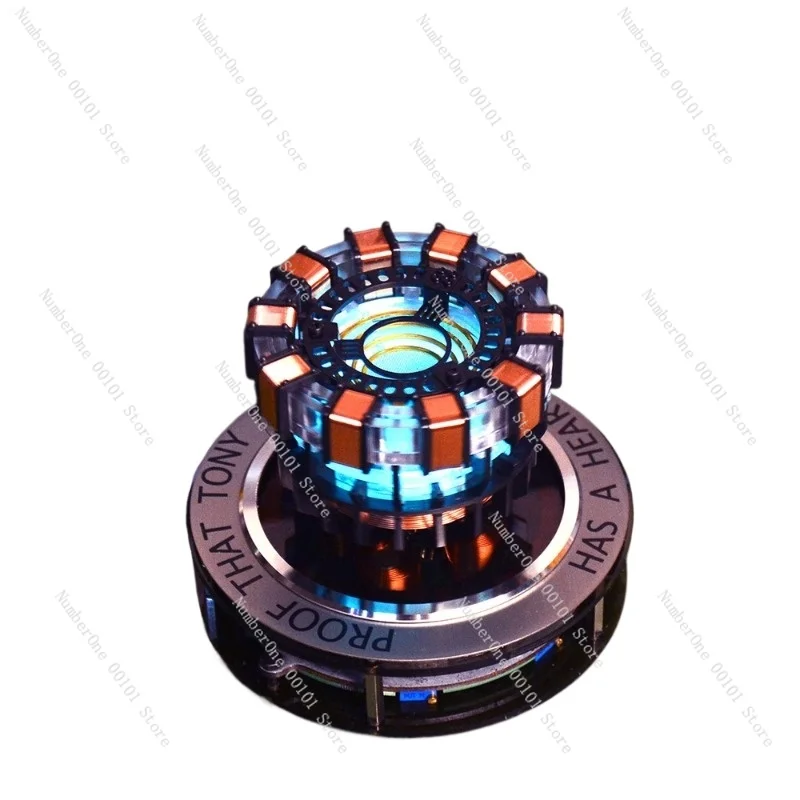 Magnetic levitation Iron Man reactor figurine office desktop creative black technology boy birthday gift