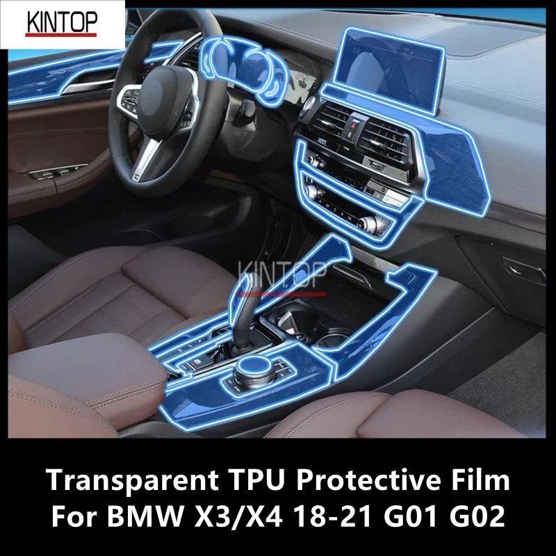 

For BMW X3/X4 18-21 G01G02 Car Interior Center Console Transparent TPU Protective Film Anti-scratch Repair Film AccessoriesRefit