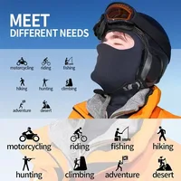 1/3pcs Ski Mask for Men Full Face Mask Balaclava Black Ski Masks Covering Neck Gaiter 2