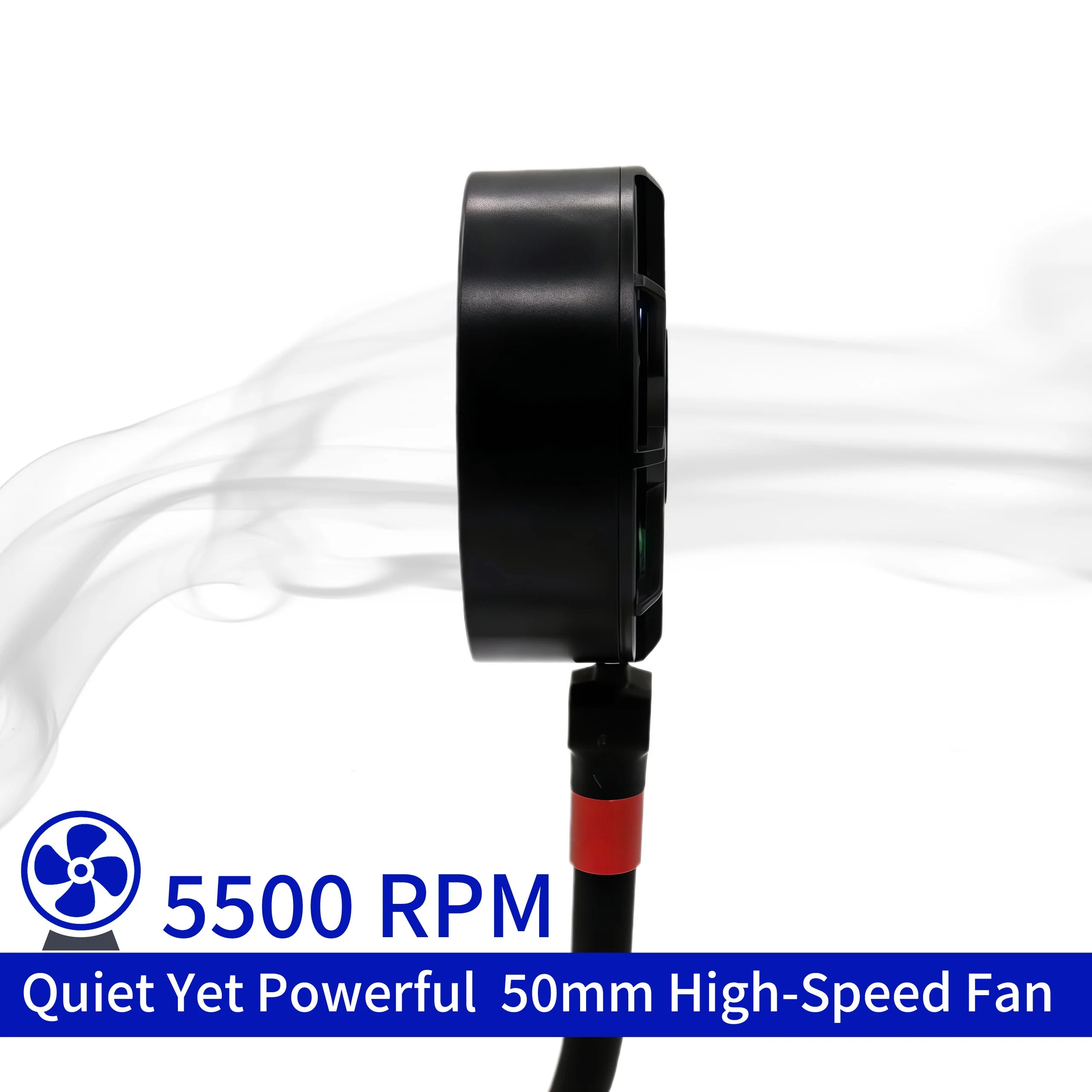 Mini Solder Fume Extractor with Flexible Gooseneck & RGB Light - USB-C Rechargeable Smoke Absorber for Soldering Resin Nail Art - view 2