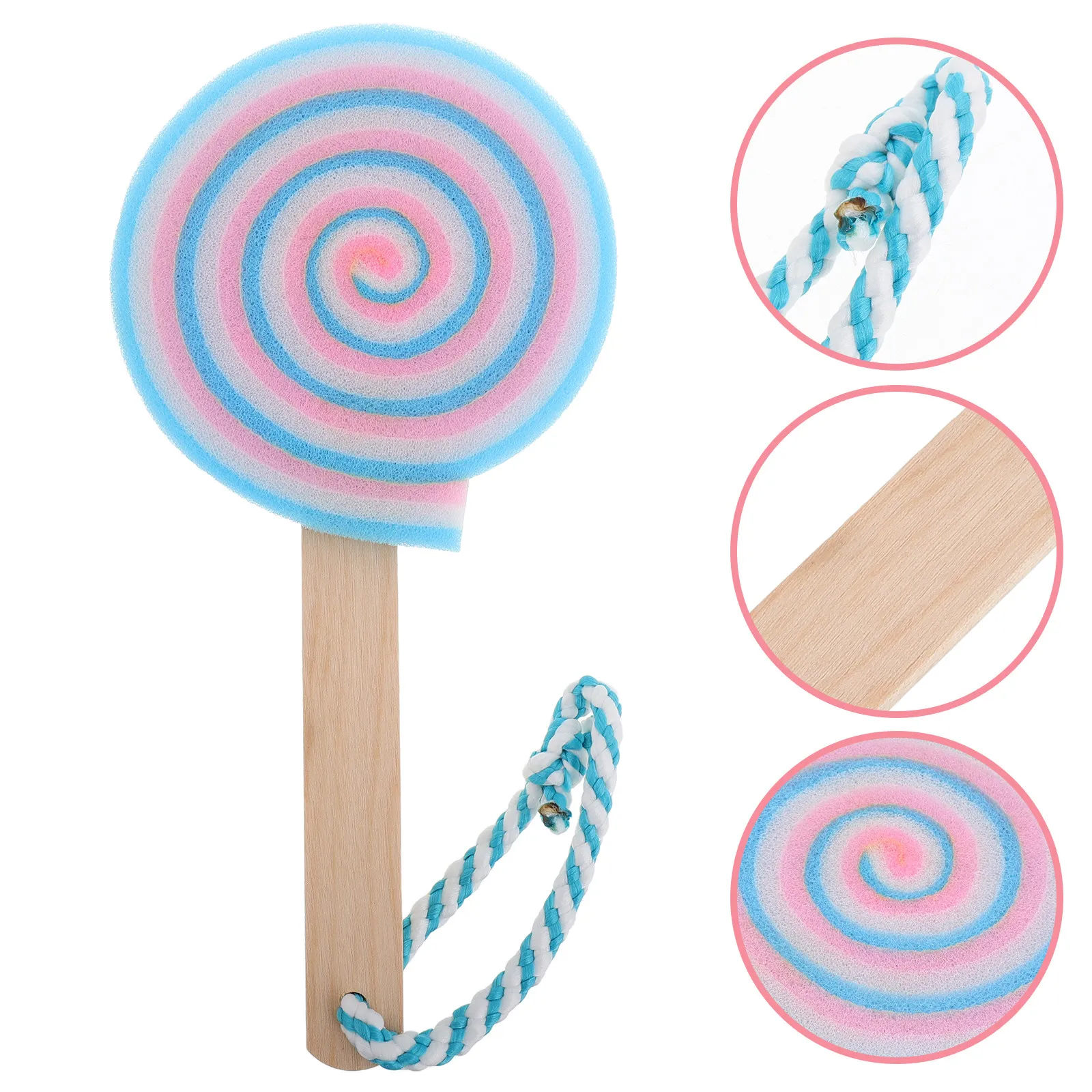 

Креативная двусторонняя губка для ванны в форме леденца, отшелушивающая мочалка для тела для детей, мягкая губка, мультяшный инструмент для душа