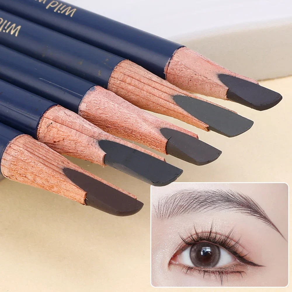 Waterproof Wooden Hard Eyebrow Pen 5 Colors High Quality Professional Natural Matte Eyebrow Enhancers Pencil Makeup Cosmetics