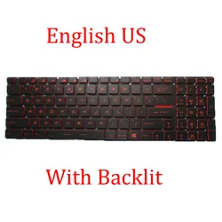 Red Backlit US IT TR FS HB AR FS Keyboard For MSI GL63 8RC 8RD 8RE 8SC 8SD 8SE 9RC 9RD 9SC 9SD 9SE English US Red words New