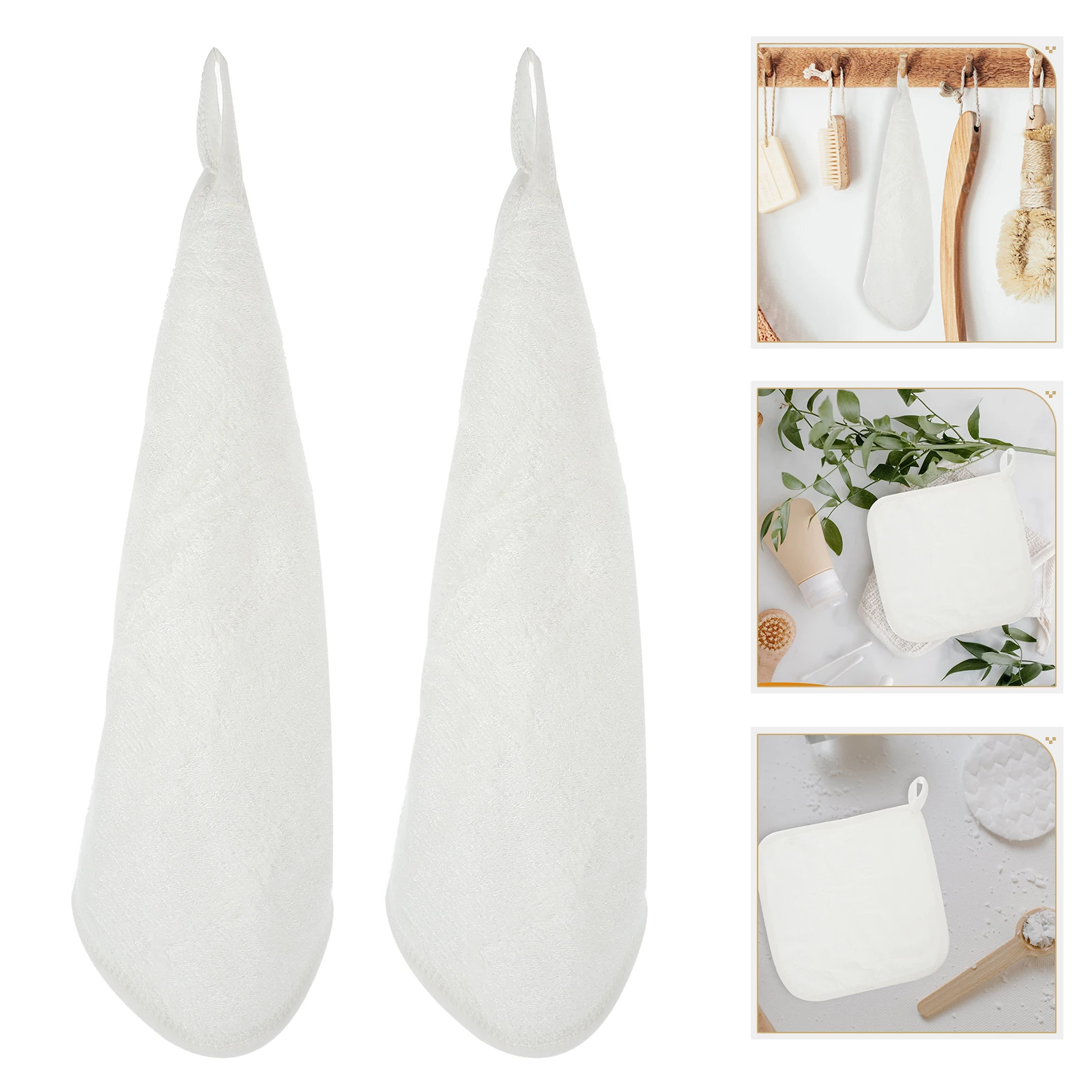 

4 Pcs Baby Bath Towels Soft Comfortable Safe Skin Multipurpose Absorbent Face Washcloths Newborn Toddler White