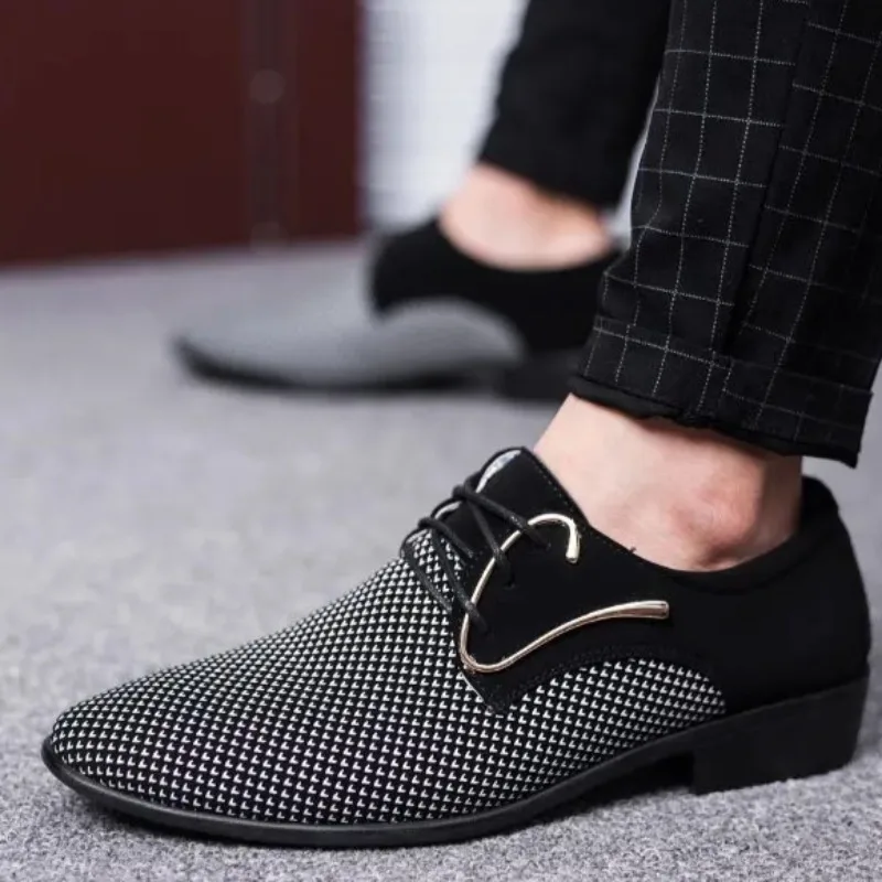 2026 Men's Dress Shoes Exquisite Business Casual Shoes High End Designer Oxford Shoes for Man Luxury Wedding Shoe Zapatos Hombre
