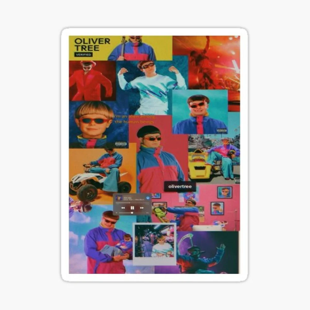 Jonghyun Oliver-Tree Classic  Sticker for Laptop Decor Bedroom Car Cute Cartoon Art Fashionable Public Suitcase