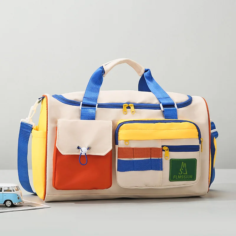 

Large Capacity Travel Totes Wet-Dry Separation with Shoe Warehouse Fitness Sports Shoulder Bags Contrasting Colors Crossbody Bag