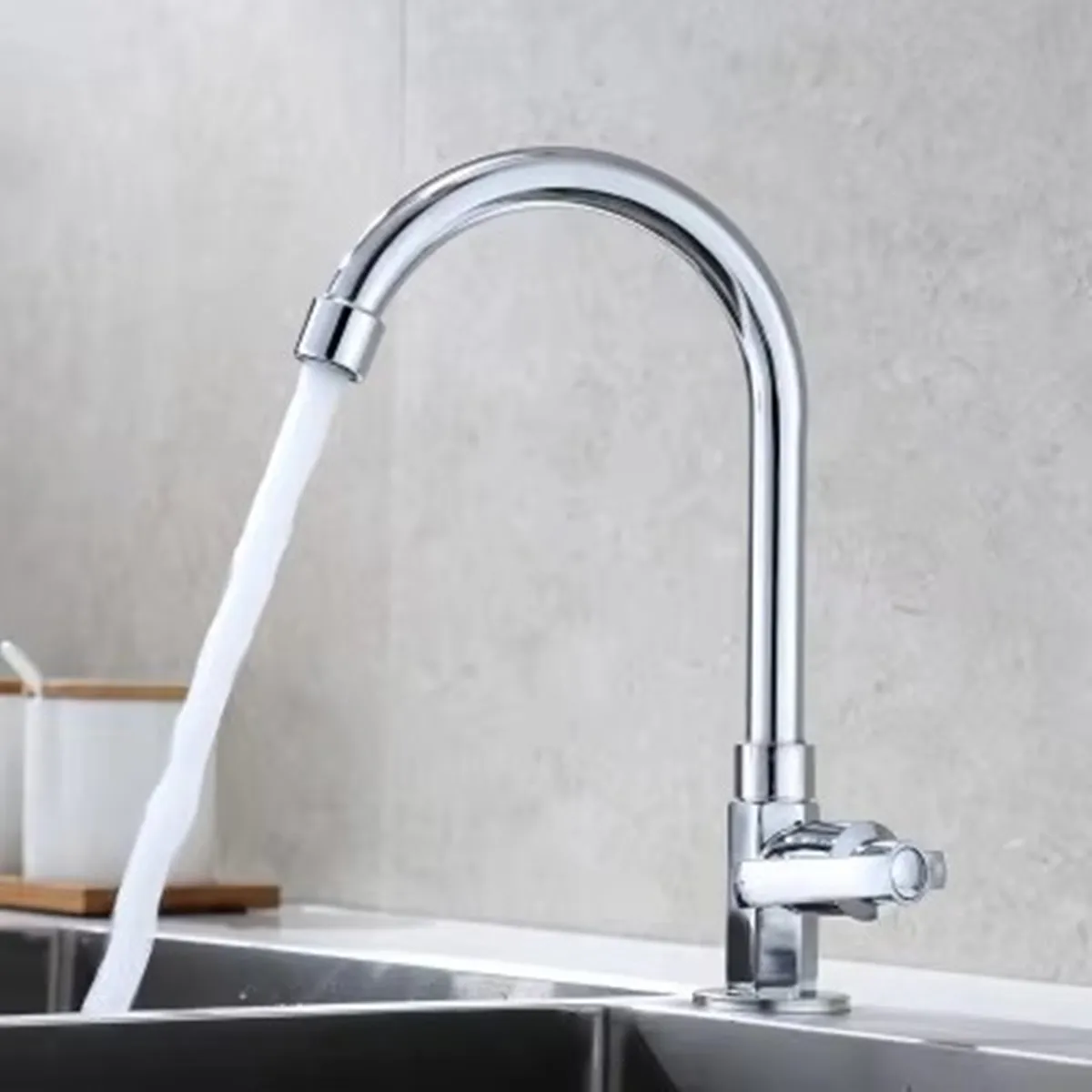 stainless steel single handle single hole kitchen faucet mixer sink faucet kitchen faucet modern cold water