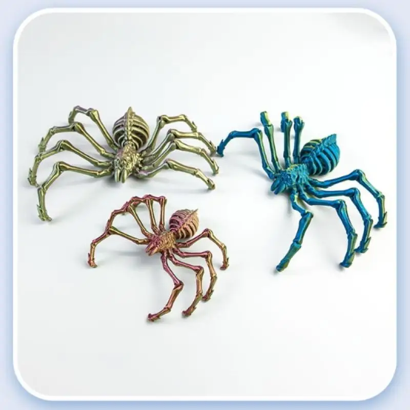 

3D - Printed Large Spider Toy Movable Joints Flexible Stretch Design Scary Ornament for Party Deco Home Decor Novelty Toys
