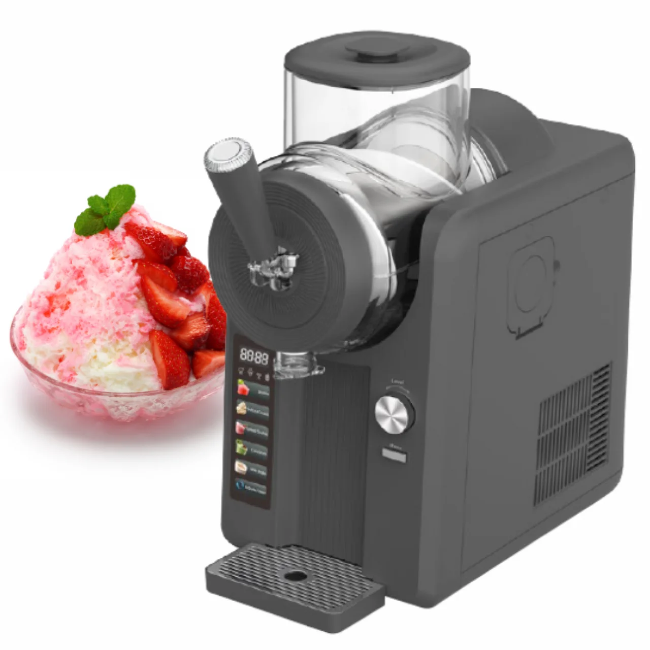 &* Hot Sale 5 Function Rinse Smart Digital Screen Slush Maker Slushy Ice Cream Cold Juice Digital Slushie Machine Frozen Drink
