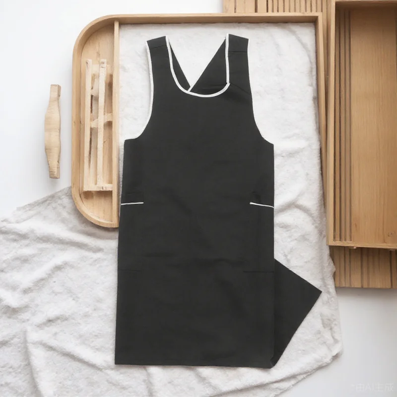 

Черный фартук для парикмахера, один размер, мягкий, легкий, прочный, удобный, дышащий, легкосохнущий, парикмахерская, униформа