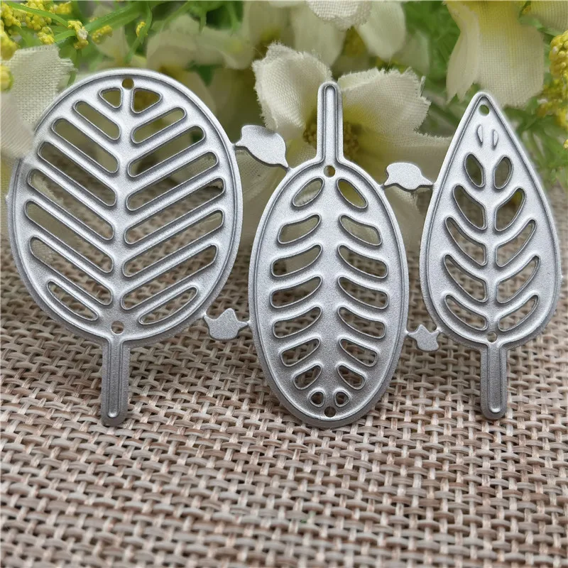 3pc leaf cute tree die Metal Die Cutting Dies Stencil Scrapbooking Photo Album Card Paper Embossing Craft DIY