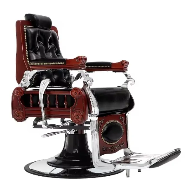 Modern Mason Men's Barber Salon Furniture Chair with PVC Material Reclining Design for Haircut and Shaving