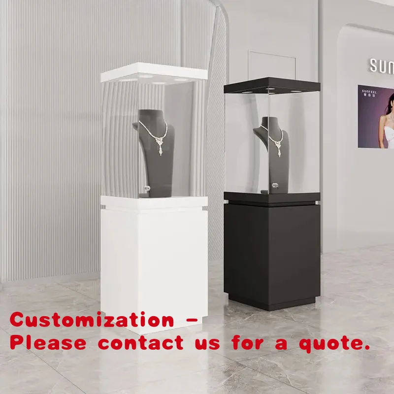 custom.Luxury Fine Jewellery Store Customized HongMing Durable High Quality Display Furniture Wall Lockable Glass