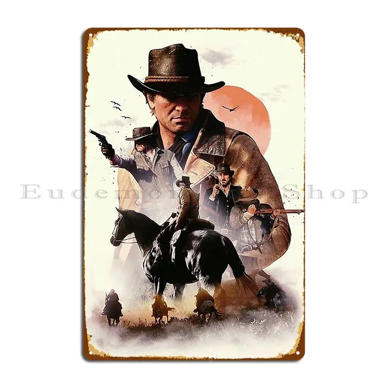 Arthur Morgan Metal Plaque Poster Living Room Classic Kitchen Club Customize Tin Sign Poster