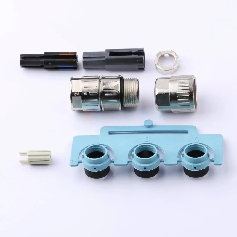 Harting M12 Circular Cable Connector 21038812405 Crimp Termination, D-Coding, 4-Pin Female Connector, Shielded, Screw Locking, Suitable for Fast Ethernet