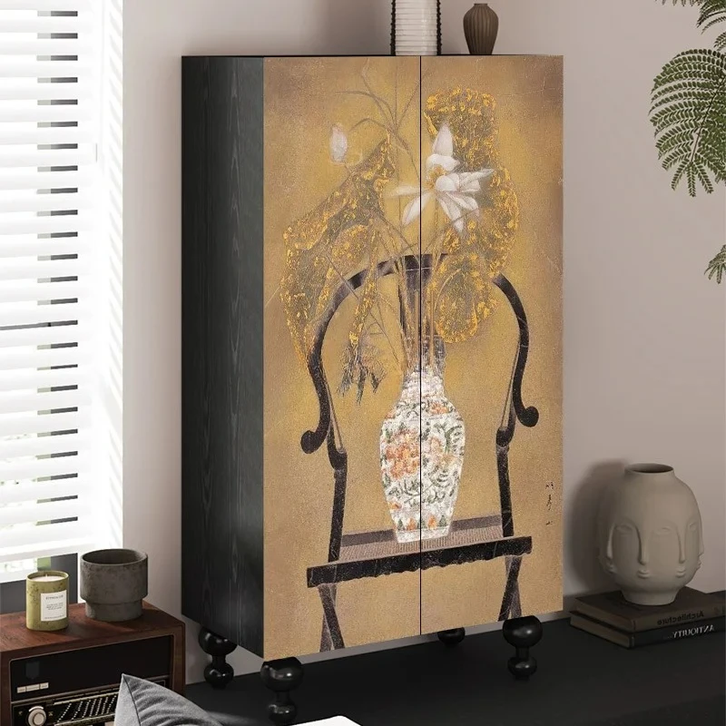 -*New Chinese classical vase solid wood wardrobe can be customized storage integrated free installation