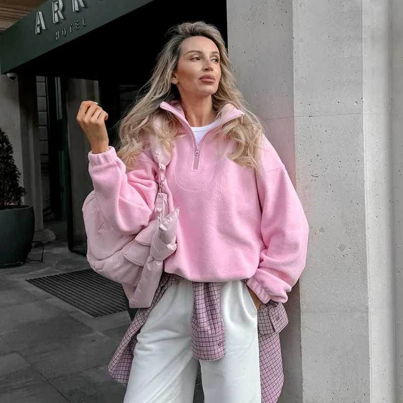 New Lapel Faux Fur Jacket Pullover Solid Loose Furry Jacket Fluffy Faux Lamb Stylish Casual Plush Coat Long Sleeves Warm Thick