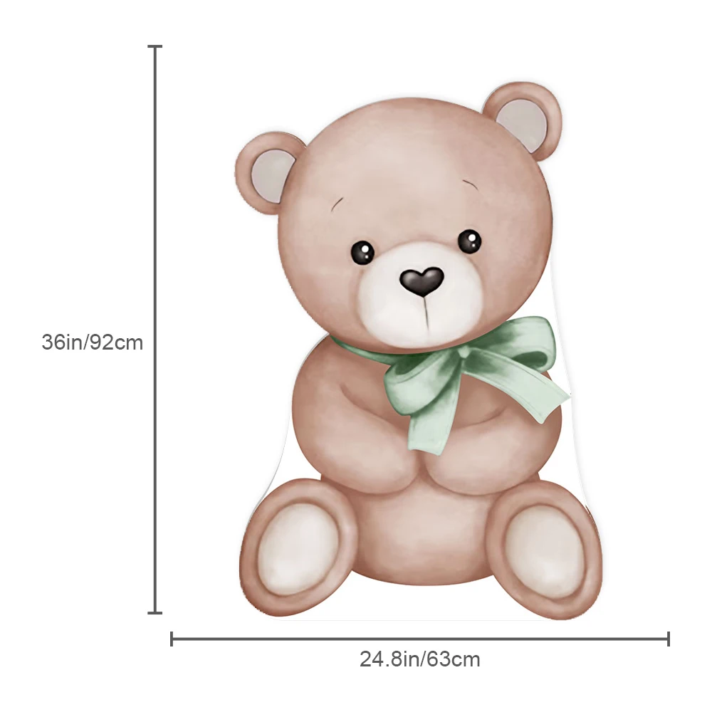 18/36inch Teddy Bear Cutout Mosaic Board We can Bearly Wait Bear Backdrop Arch for Baby Shower Birthday Party Backdrop Decoratio