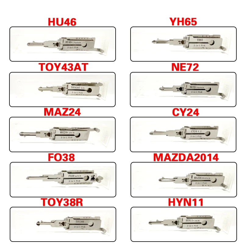 

Lishi 2-в-1 HU46 TOY43AT MAZ24 FO38 TOY38R YH65 NE72 CY24 MAZDA2014 HYN11 для типа OPEL для Mazda 2014+