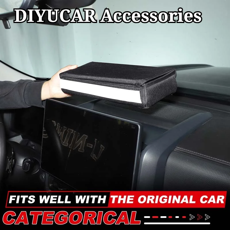 For Haval H9 2024-2026 Oxford Cloth Black Car Central Control Navigation Screen Rear Storage Box Interior Accessories