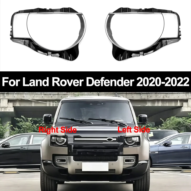For Land Rover Defender 2020 2021 2022 Front Headlight Lens Covers Headlamp Shell Clear Lampshade Car Accessories