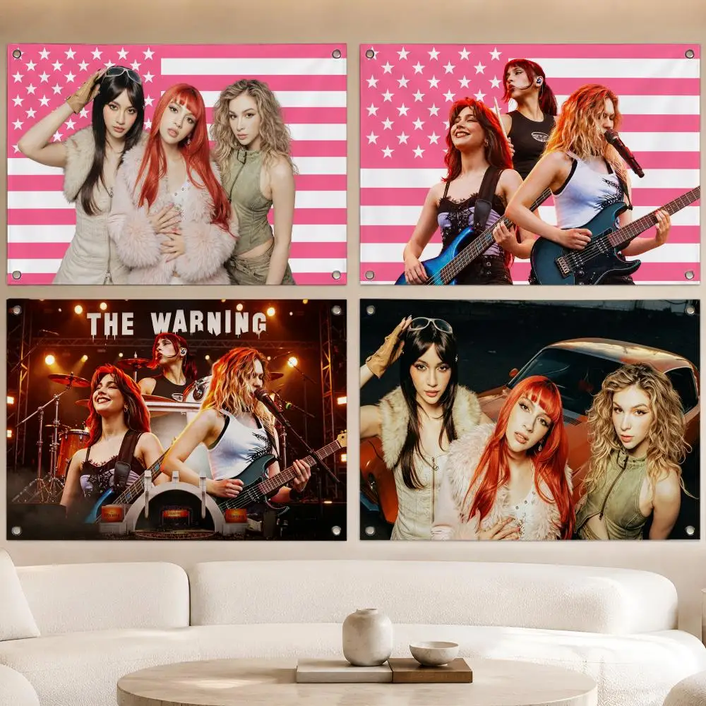 Music Mexican Rock Band The Warning Flags Fan Banner Tapestry Wall Hanging Garage BarDorm Camp Party Outdoor Home Decor Gift